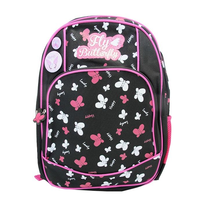 Ghiozdan Little Butterfly, clasele 1-4, fete, ergonomic, 4 buzunare, Pigna - imagine 5